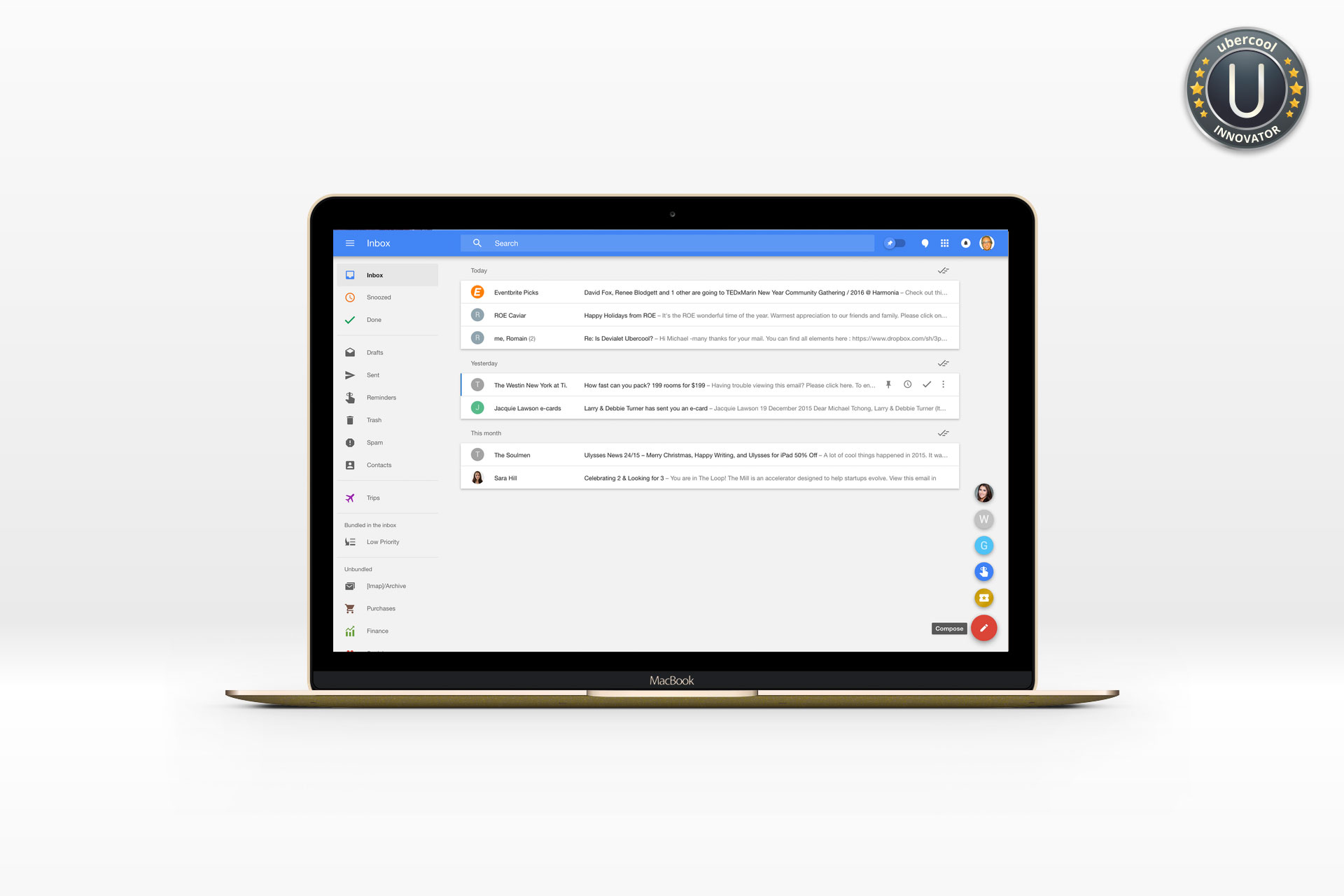Google Inbox email application