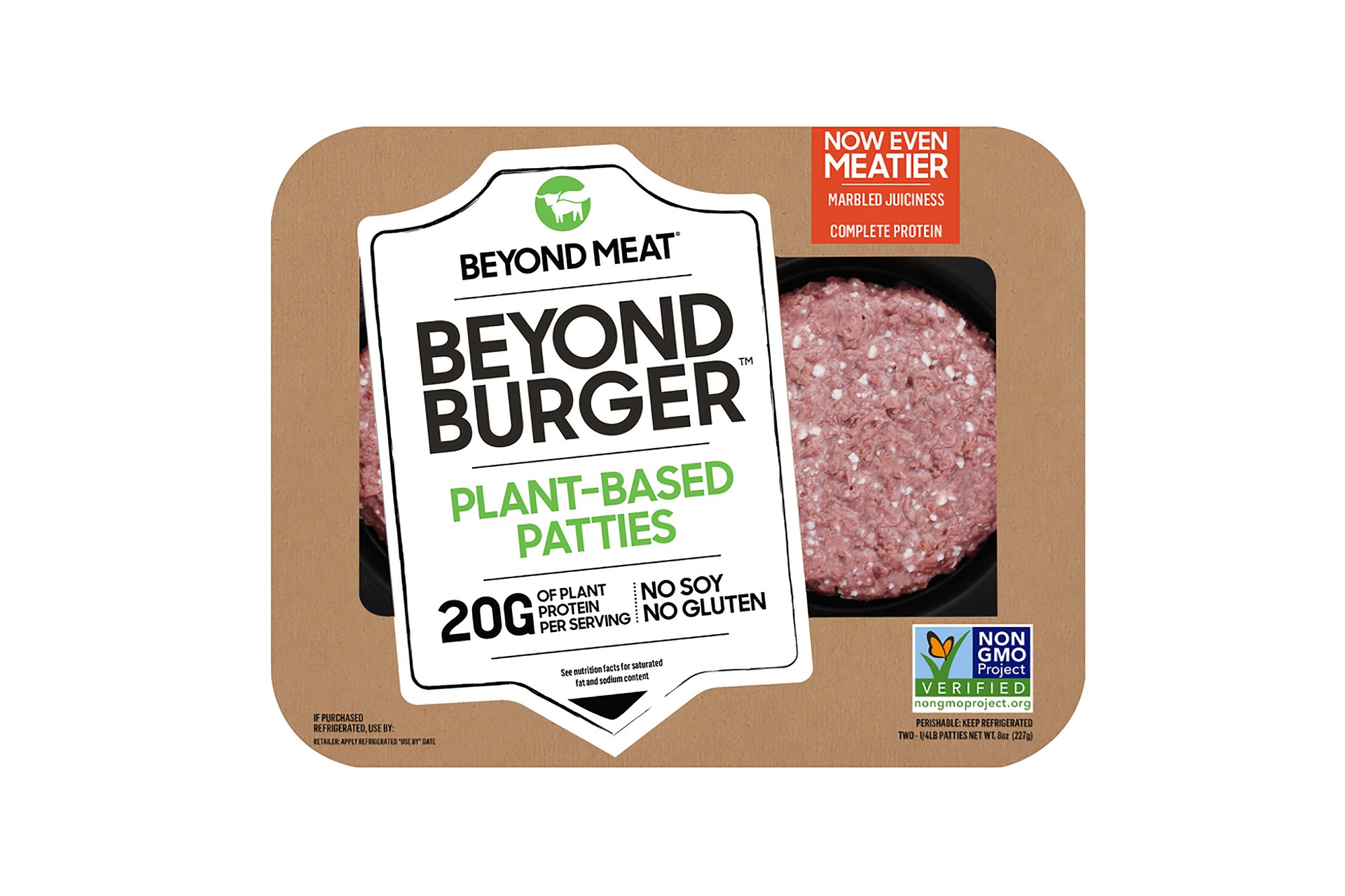 Beyond Burger plant-based “meat” patties
