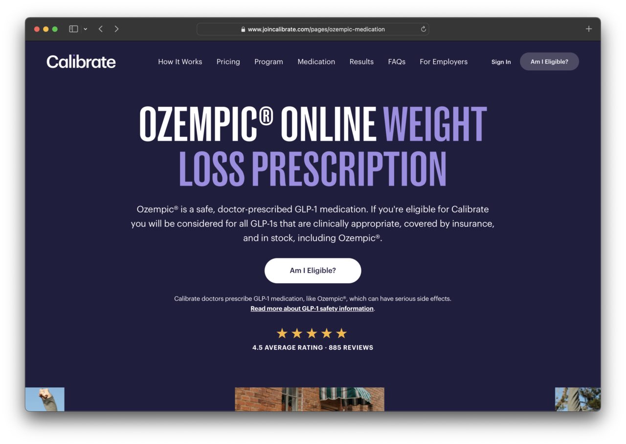 Calibrate.com Ozempic medication